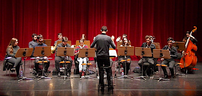 L’Orchestre à vents du Conservatoire de Barcelone.