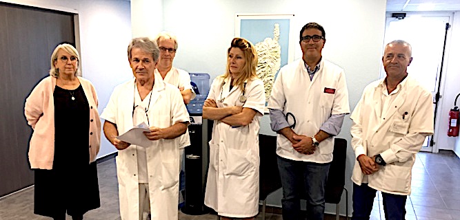 Autour de leur président Jacques Amadei, les membres de la CME de l'hôpital de Bastia ont tenu à rassurer la population