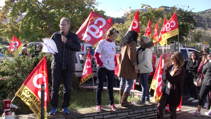 Bastia : Des centaines de salariés rassemblés devant la préfecture de Haute-Corse