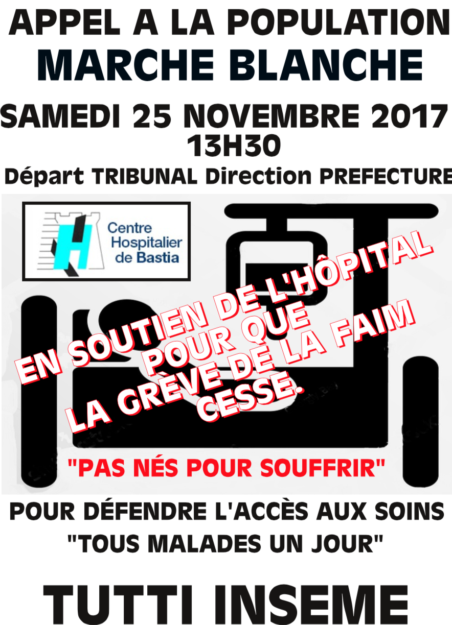 Bastia : Une marche blanche pour l'hôpital