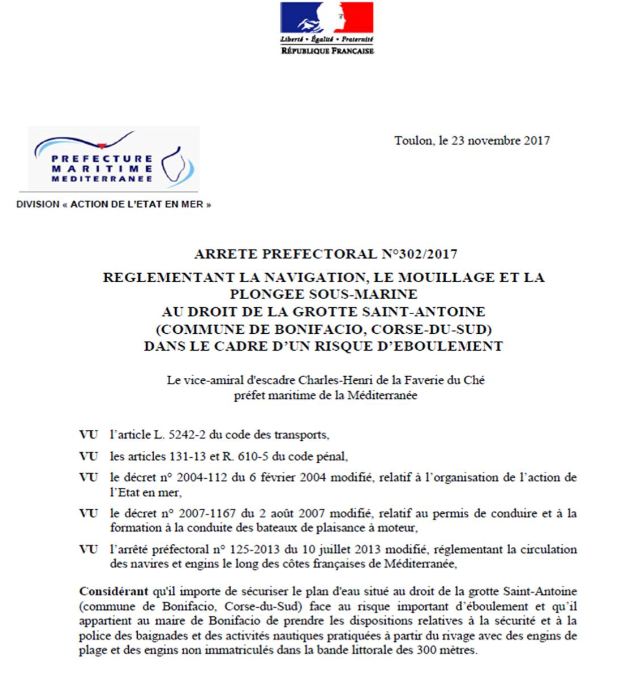 Bonifacio : La grotte de Saint'Antoine interdite pour risque d'éboulement 