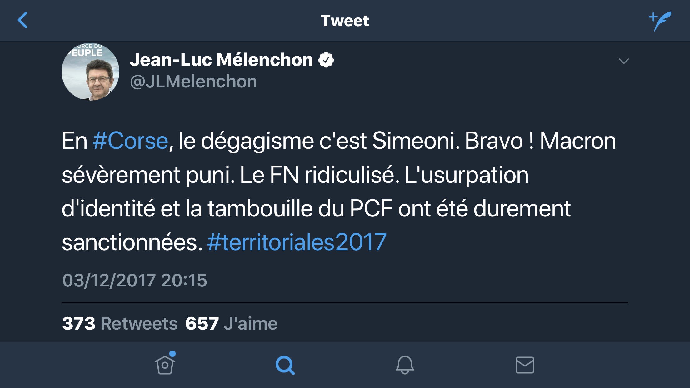 Paul-Antoine Luciani : "Mélenchon accable la gauche et acclame les nationalistes !"