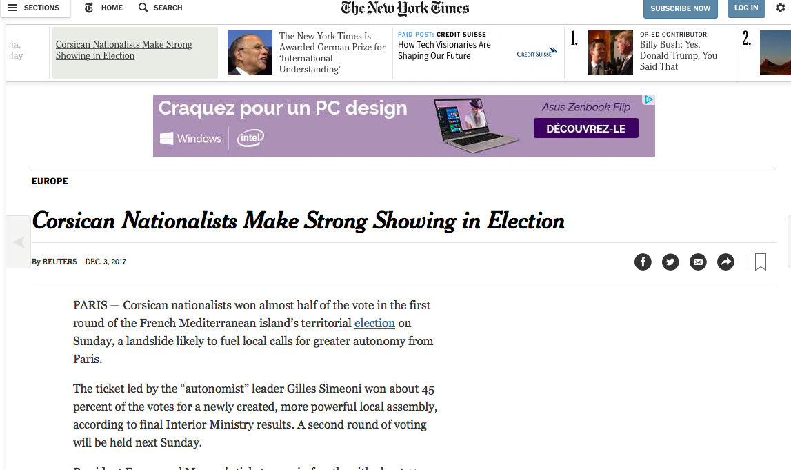 La presse étranhère a largement commenté le résultat du premier tour