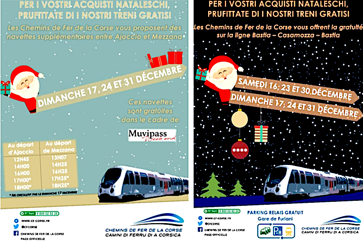 Noël arrive avant l’heure avec les Chemins de Fer de la Corse.
