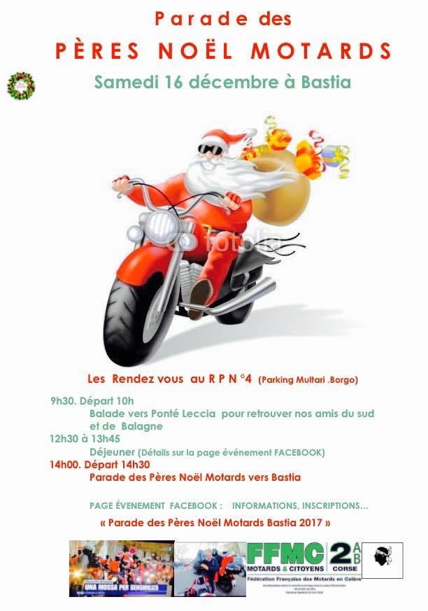 Bastia : Père Noel des motards