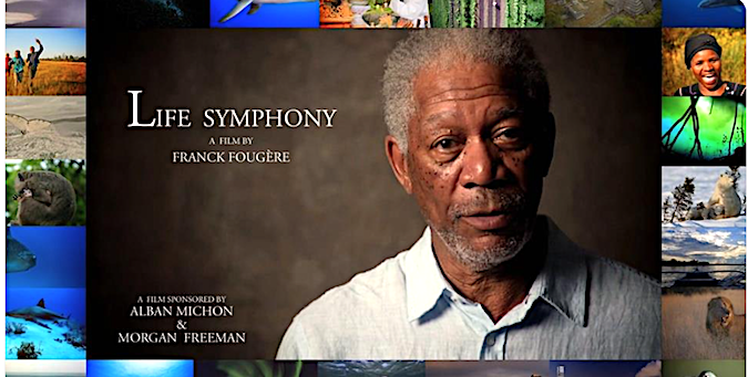 Morgan Freeman et Alban Michon célèbrent la "Life symphony" de Franck Fougère