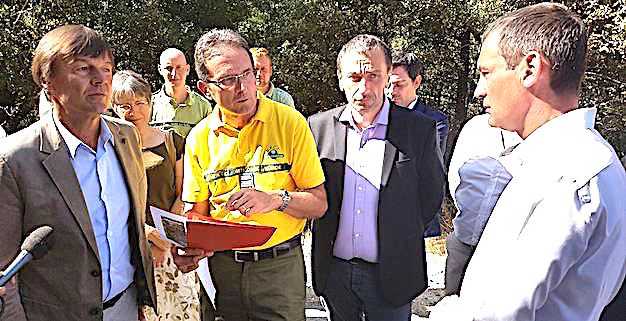 Nicolas Hulot lors de son passage en Corse au mois d'Août