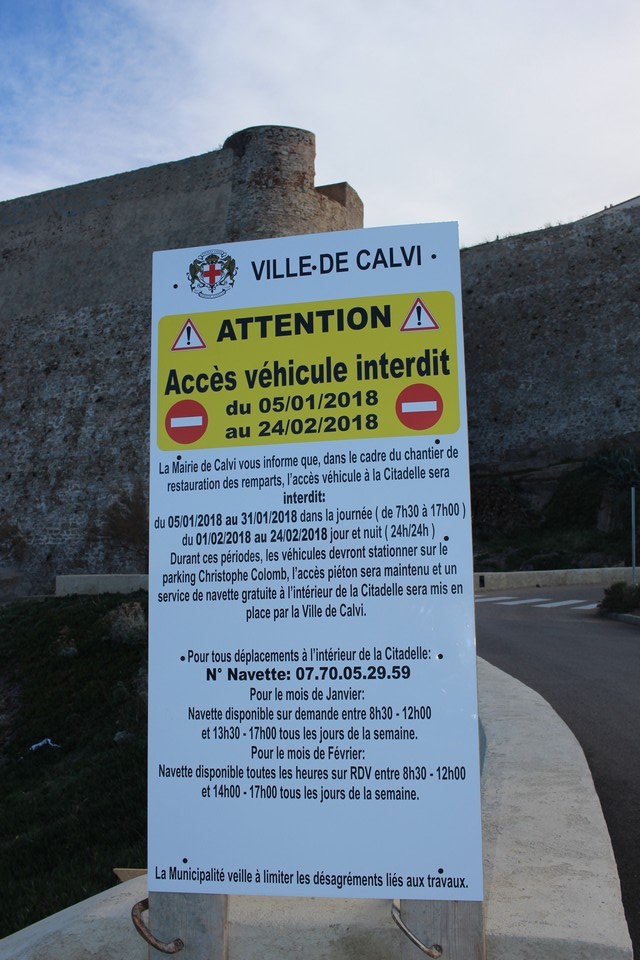 Les riverains de la citadelle de Calvi rassurés par la municipalité