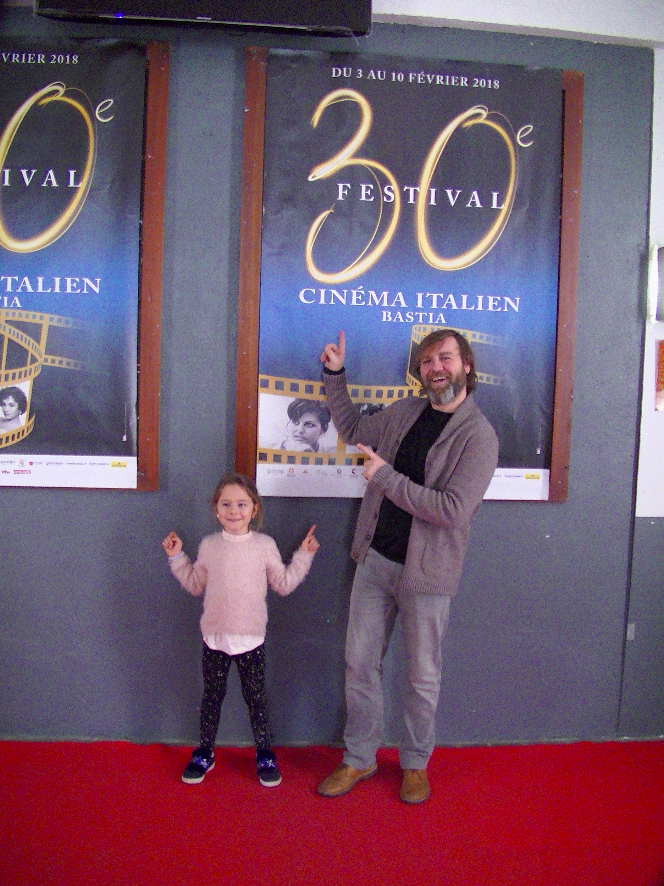 Francesco Amato et sa fille au Festival du cinéma italien de Bastia