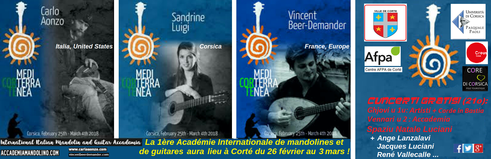 Corte : Deux concerts pour la première académie internationale de mandolines et de guitares