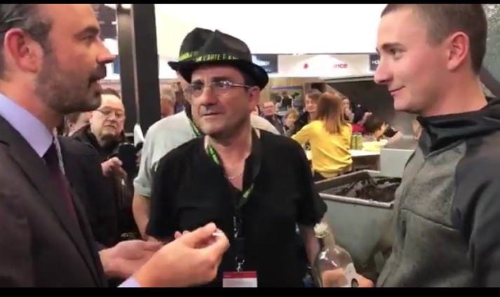 Edouard Philippe en discussion avec Thierry Cervoni et Jacques Castellani