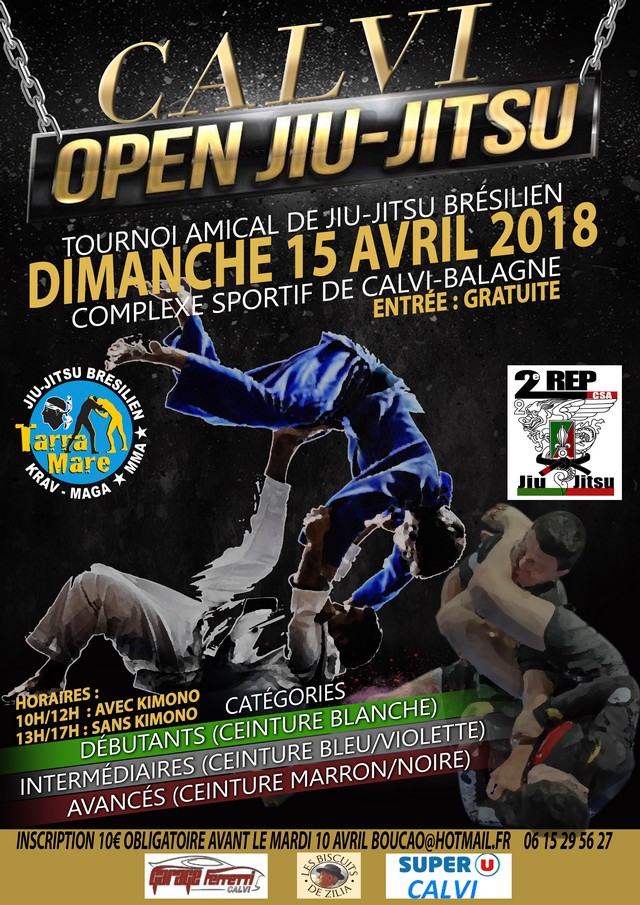 Open de Jiu-Jitsu à Calvi le dimanche 15 avril