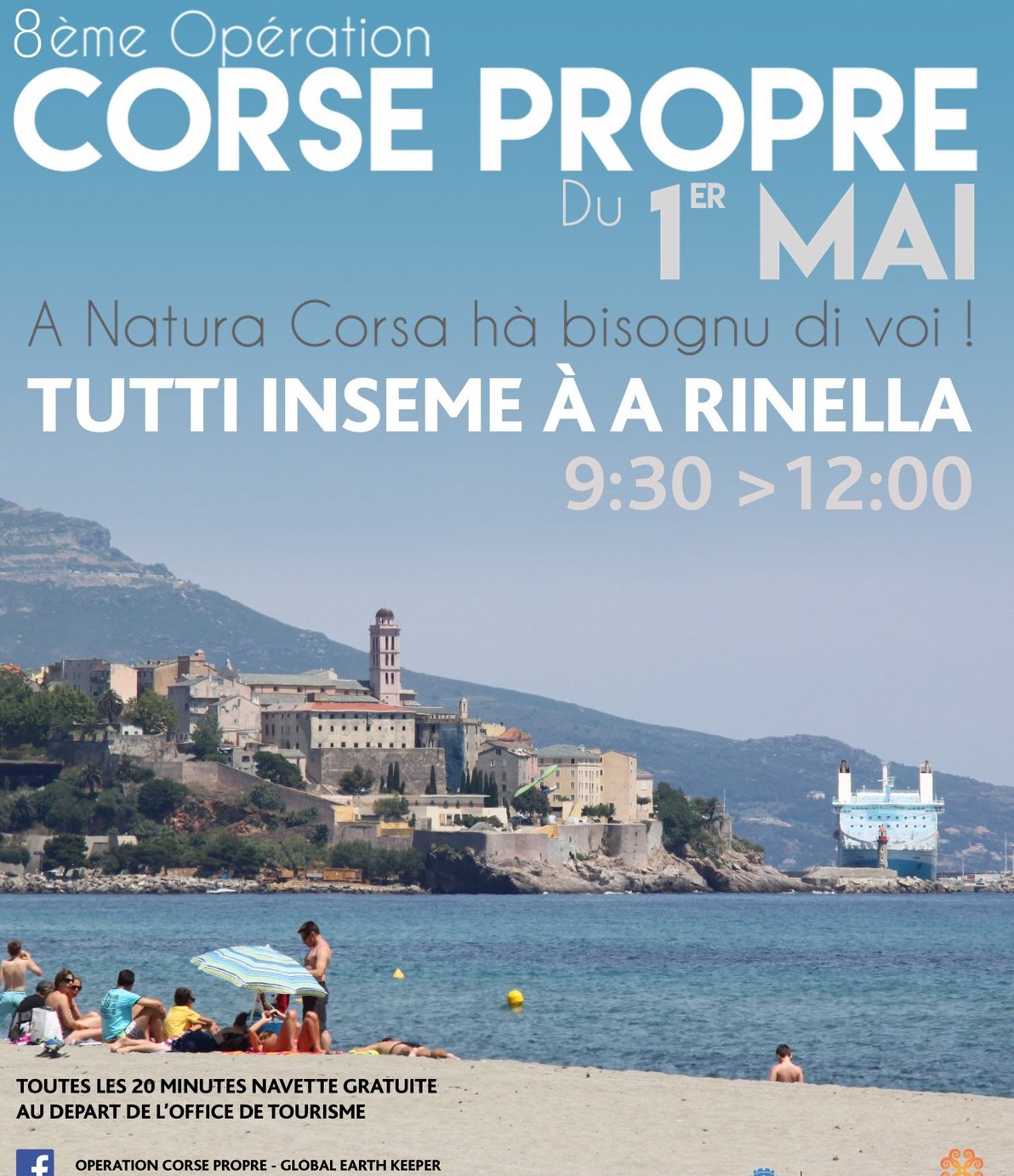 Global Earth Keeper organise ce 1er mai sa 8ème « Opération Corse Propre