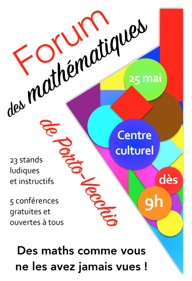 Porto-Vecchio :  950 élèves du CM1 à la terminale participent au 1er Forum des mathématiques