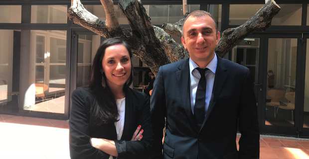 Jean-Christophe Angelini, conseiller exécutif et président de l’ADEC, et Lesia Sargentini, chef de la mission Internationalisation de l’économie.