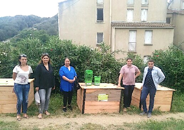 La première plateforme de compostage de centre-ville de Corse installée à Sartene