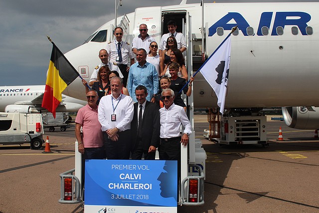 Air Corsica a inauguré son vol Bruxelles-Charleroi-Calvi