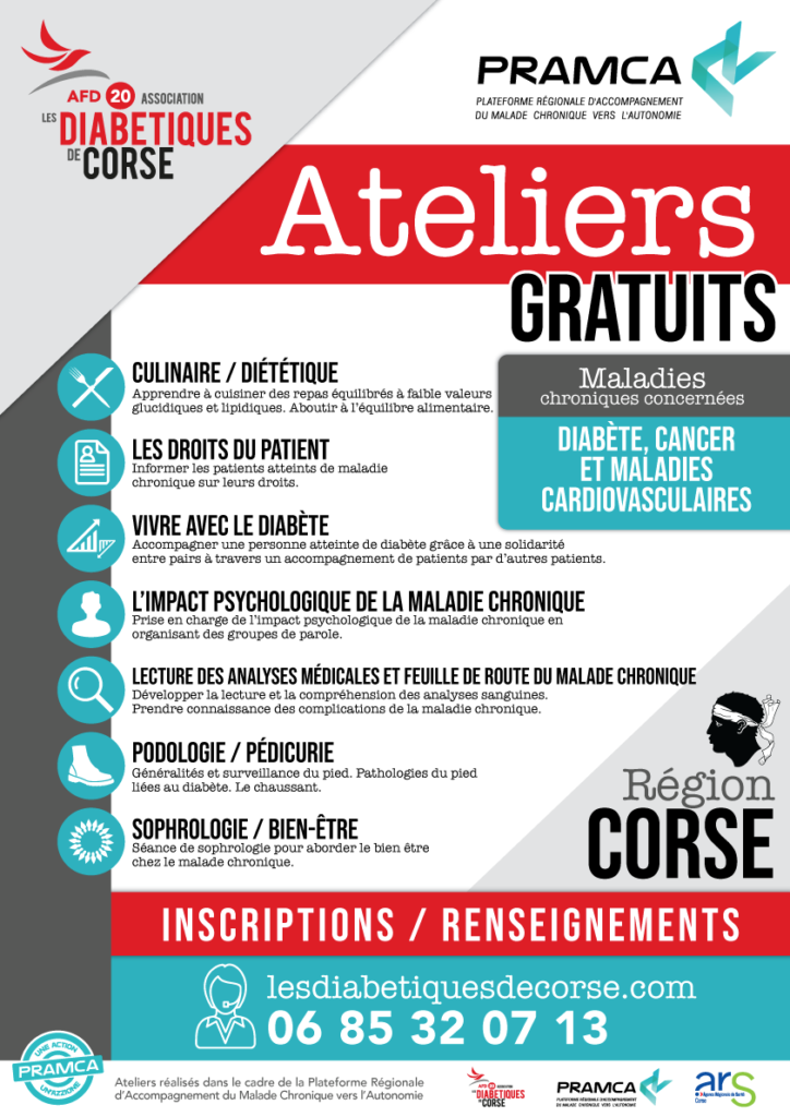Accompagnement du malade chronique  : Les diabétiques de Corse proposent 7 ateliers