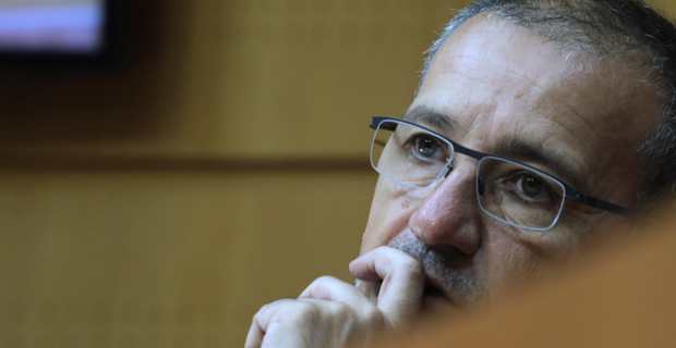 Le président de l'Assemblée de Corse, Jean-Guy Talamoni. Crédit photo M.L.