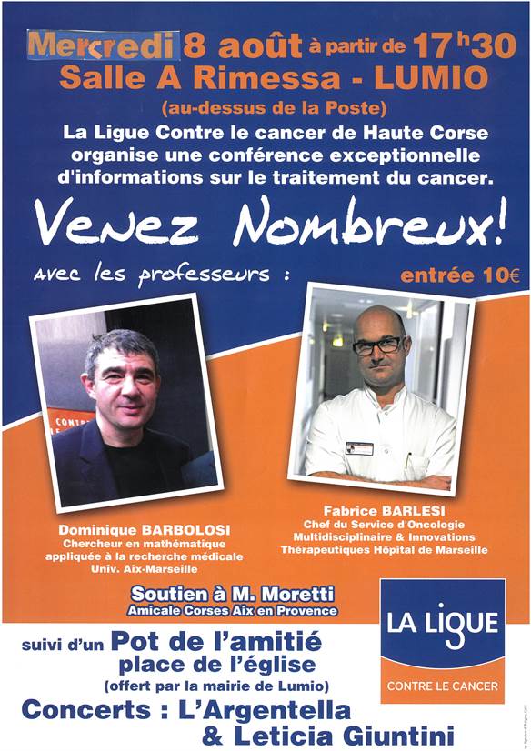 Lumiu : Conférence au profit de la Ligue contre le Cancer