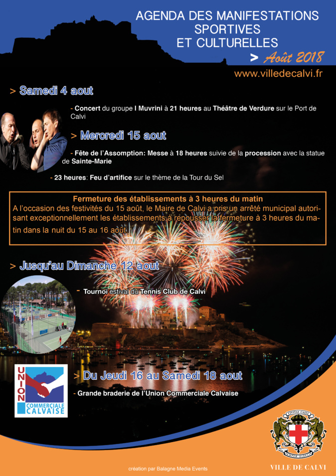 Calvi : La Tour du Sel, vedette du Feu d'Artifice du 15 août 