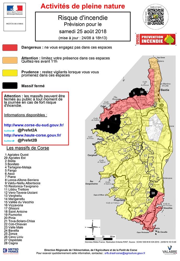Risque Incendie : Fermeture des massifs des Agriates, de Manso et Bonifato ce samedi 25 août