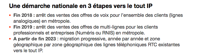Les trois étapes de la transition téléphonique chez Orange