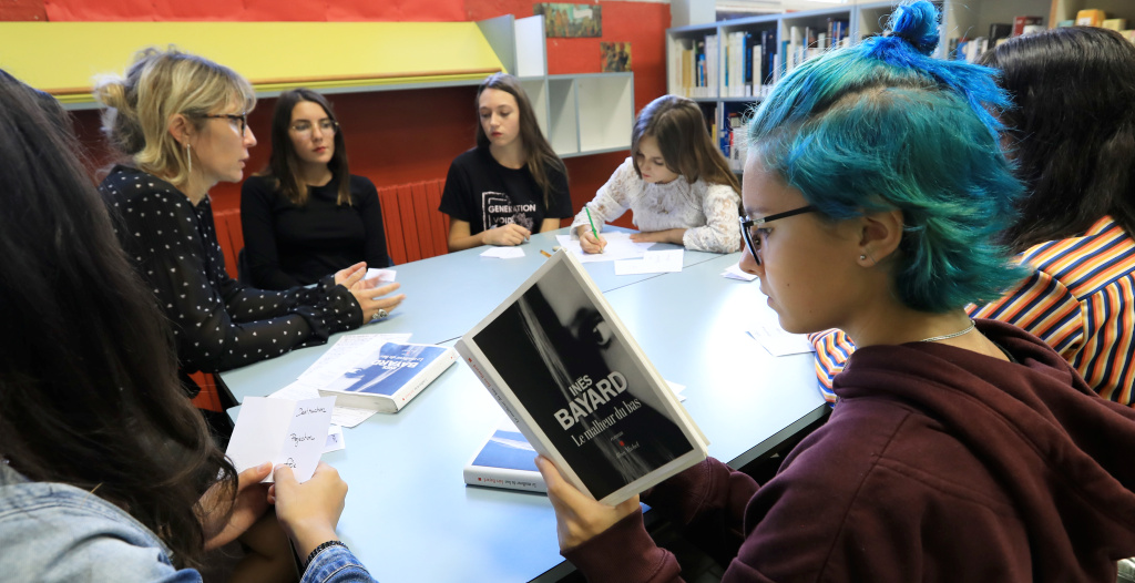 Une classe de première littéraire du lycée Laetitia jury du prix Goncourt des lycéens 2018