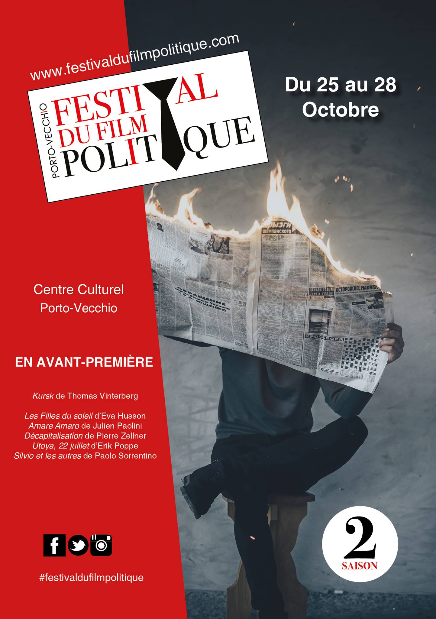 25 au 28 octobre : Saison 2 du Festival du film politique à Porto-Vecchio 