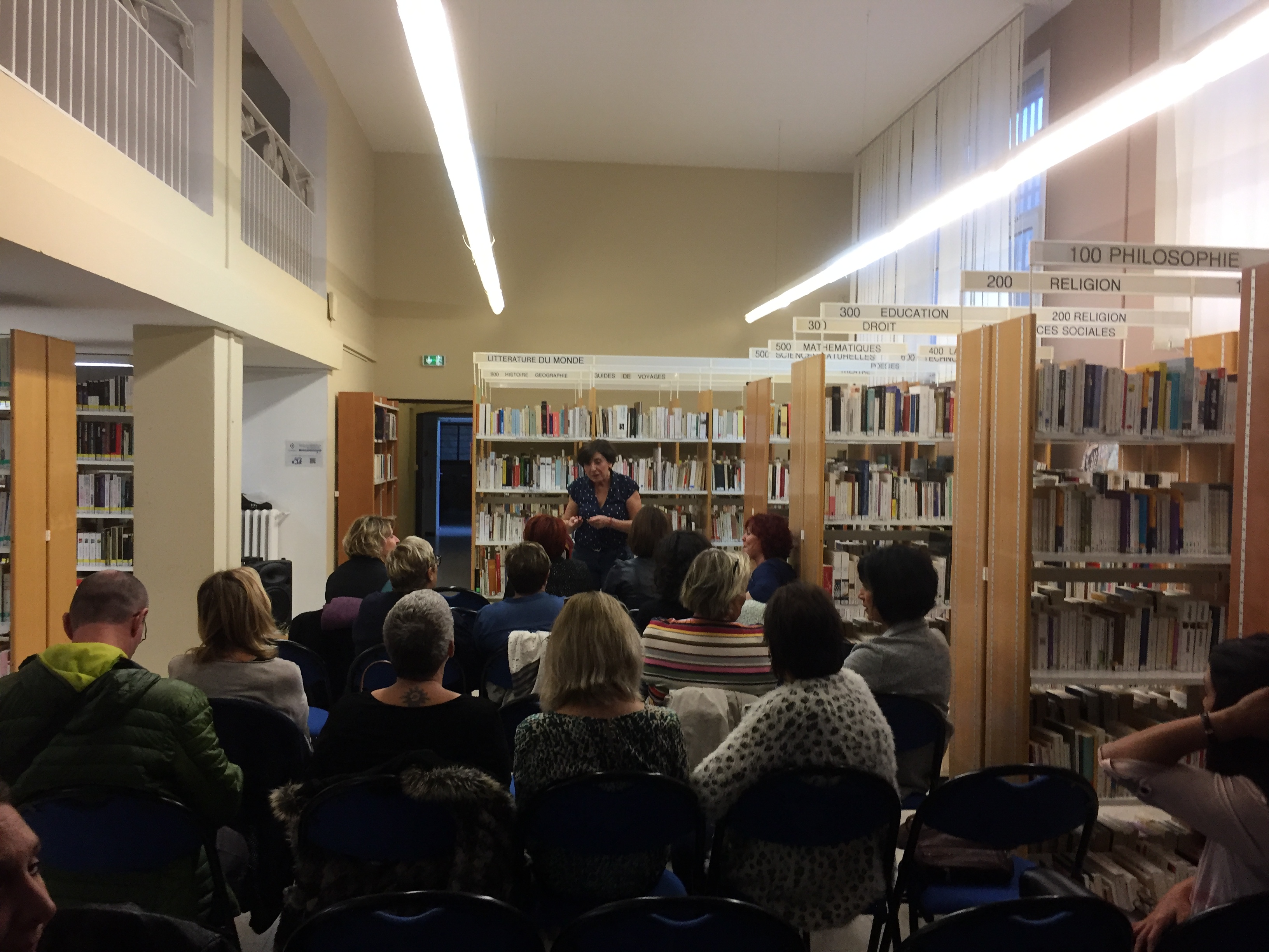Beaucoup de monde mardi soir à la bibliothèque centrale pour ce "Lâcher prise" de Patricia Vadrot-Pinna
