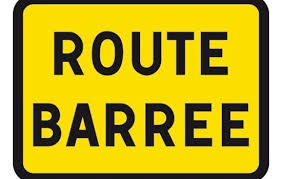 Route fermée à la circulation après des éboulements entre Bigornu et Lentu