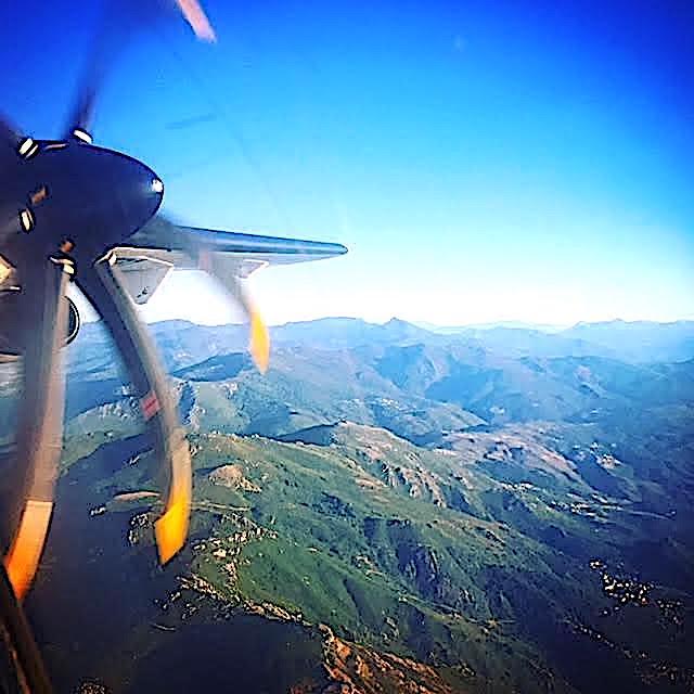La photo du jour : Entre Bastia et Nice, sur les ailes d'Air Corsica