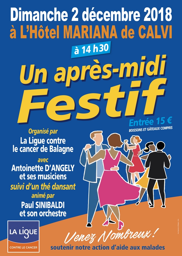Après-midi festif le 2 décembre à Calvi avec la Ligue contre le cancer Balagne