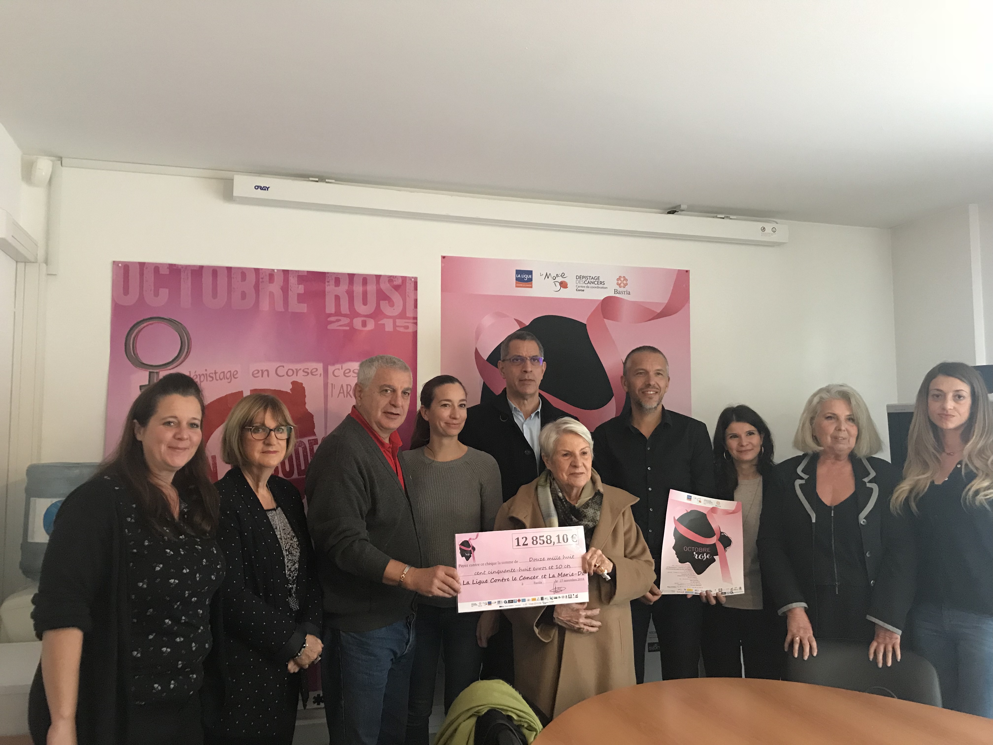 Bastia : Un chèque de 12 858,10 € pour lutter contre le cancer 