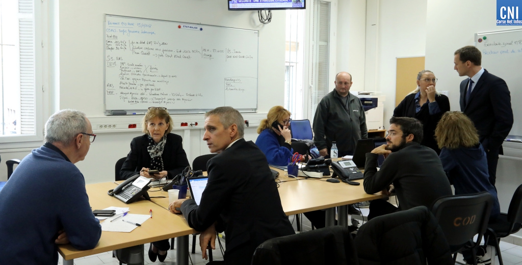 Le Centre d’Opération Départemental est activé depuis ce matin 7h à Ajaccio/ Photo Michel Luccioni