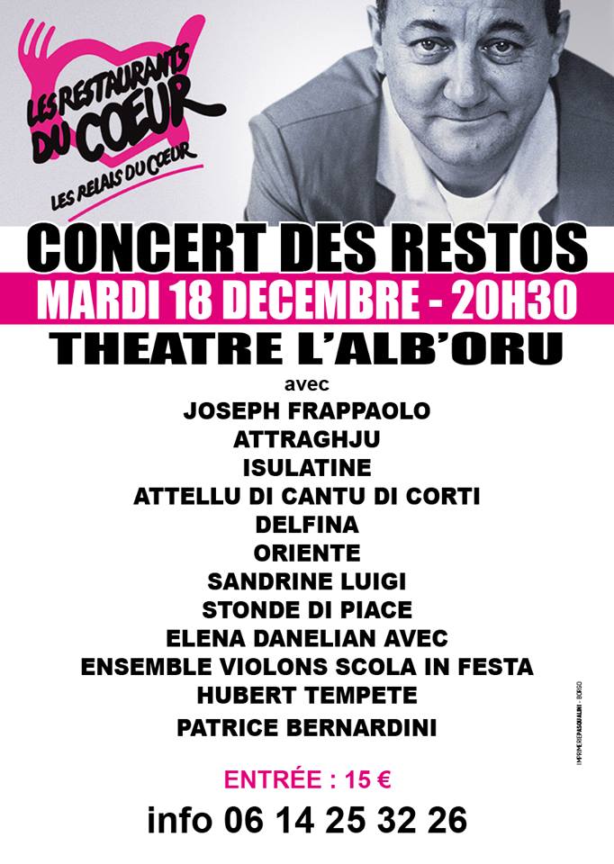 Bastia : Un concert pour les Restos du cœur à L’Alb’Oru