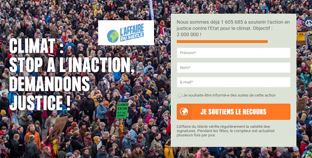 L'affaire du siècle": une pétition à plus d'1,6 millions de signataires