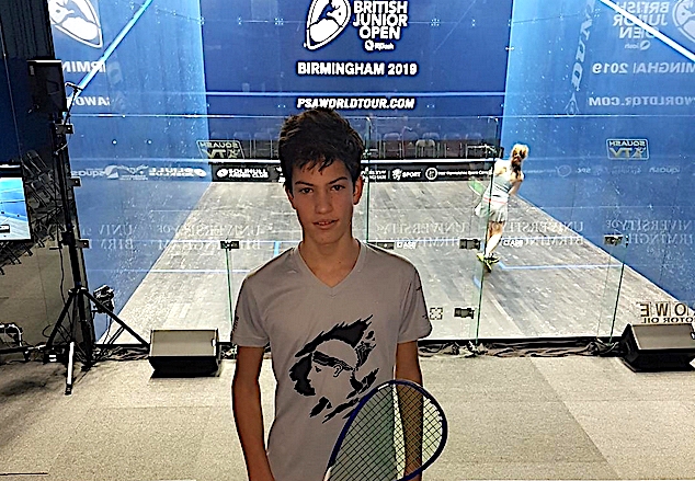 Antonin Romieu dans le dernier carré du British Junior Open de Squash à Bimingham