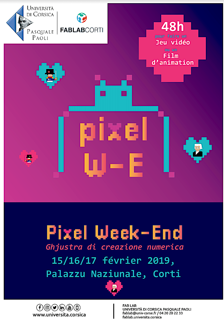 Pixel Week-end à l'université de Corse : 48 heures pour créer un jeu vidéo ou un micro-métrage d'animation