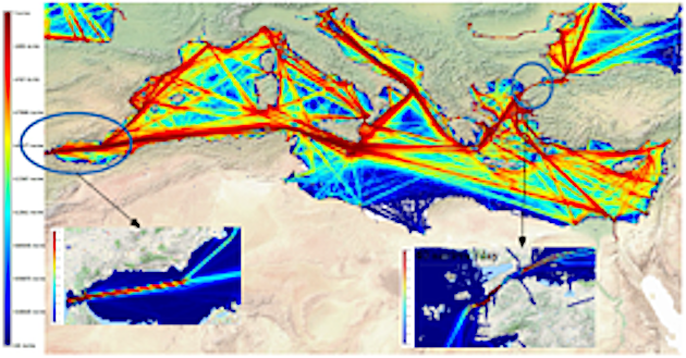 La méditerranée connait un trafic maritime intense (Source : Organisation Maritime Internationale)