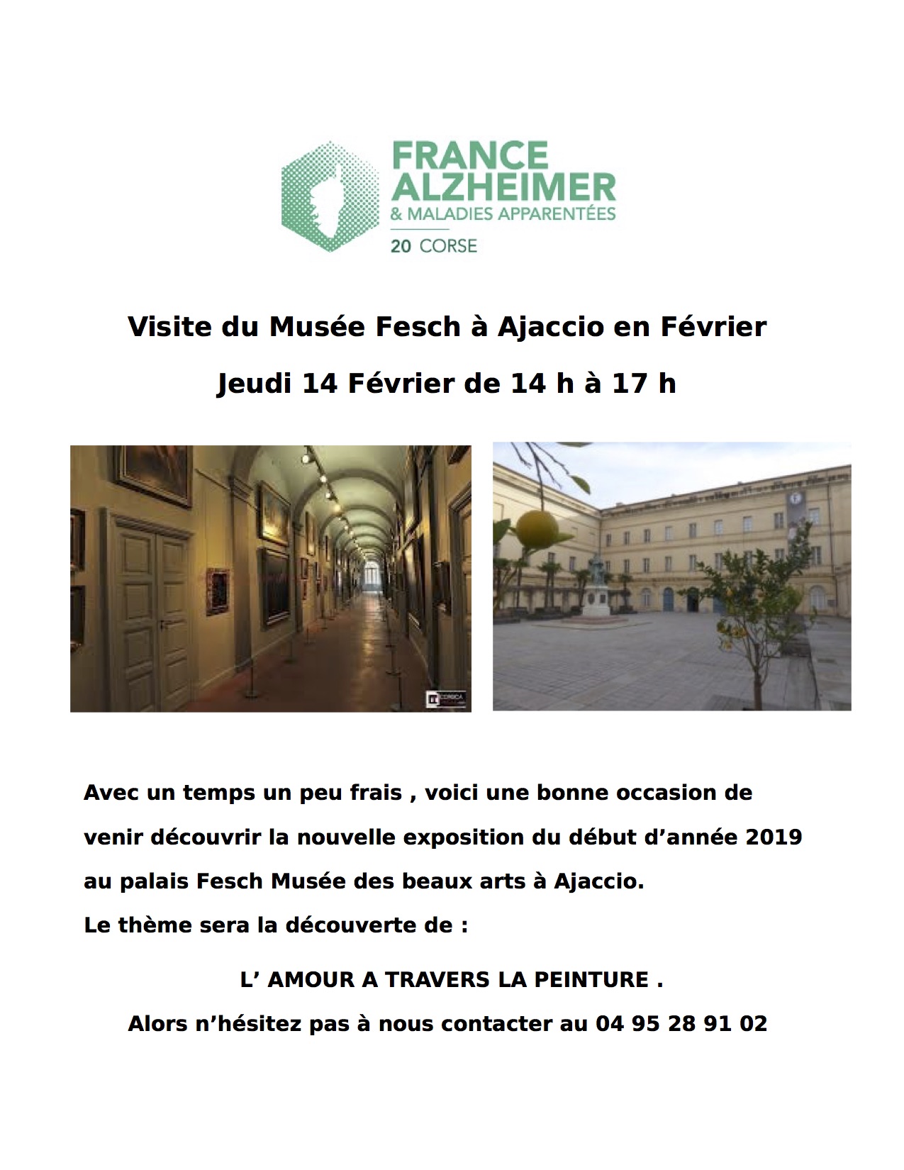 Saint Valentin au Musée Fesch d'Ajaccio avec France Alzehimer Corse
