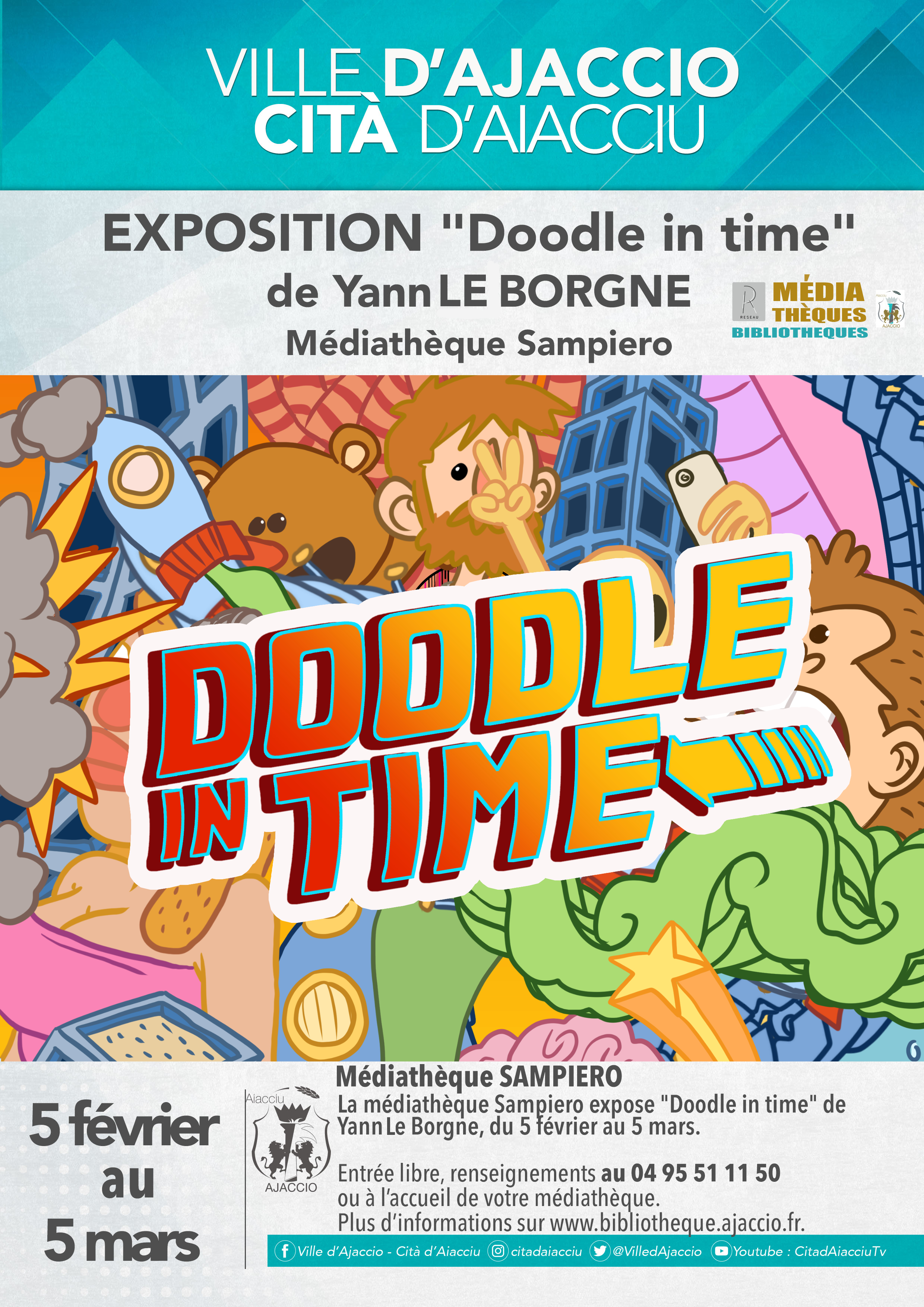 Expo "Doodle in time" à la médiathèque Sampiero