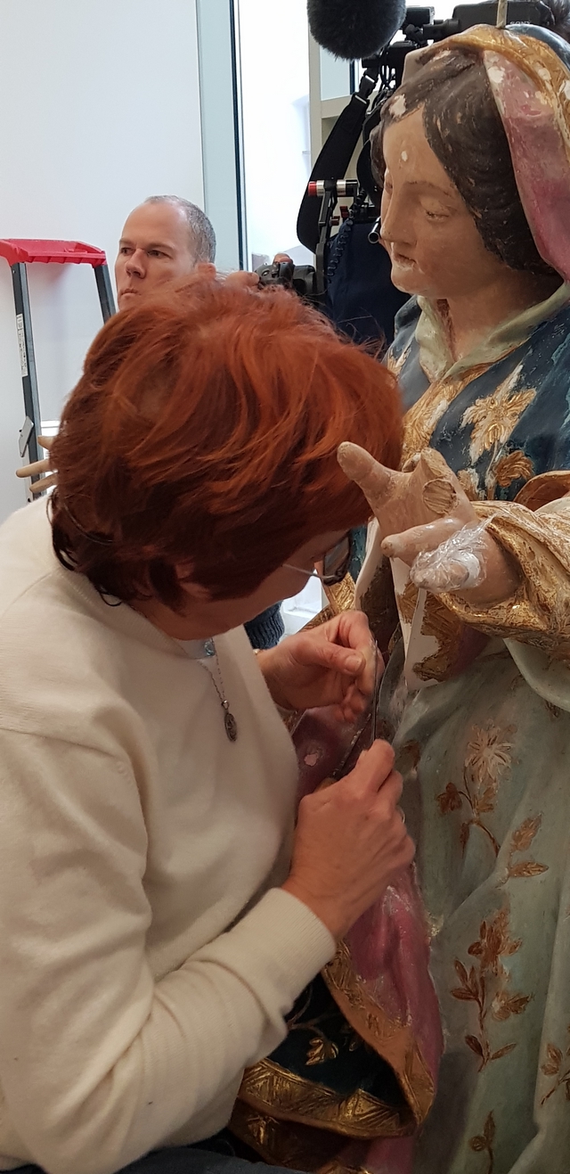 La statue de la Madunuccia restaurée au Centre de conservation de Calvi