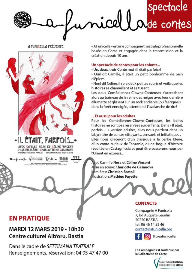 "Il était une fois", spectacle de contes en version adultes au Théâtre de Bastia