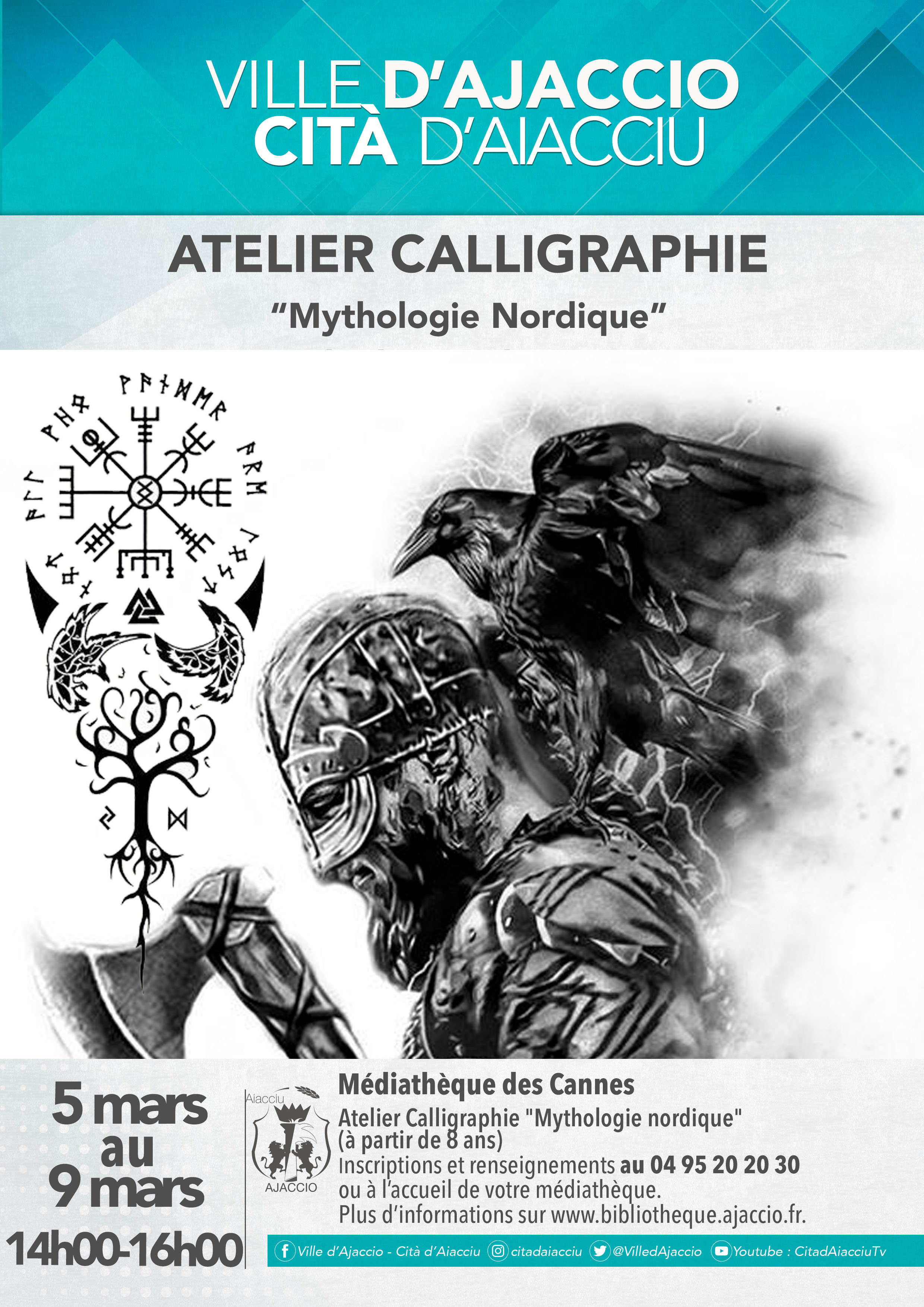 Des ateliers de calligraphie à la médiathèque des Cannes d'Ajaccio