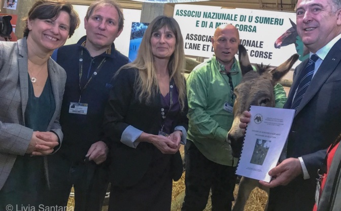 La ministre des sports, Elizabeth Torelli,Olivier Fondacci et le ministre de l'agriculture