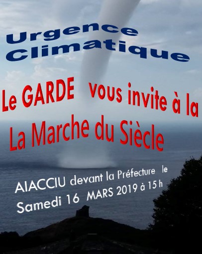 Marche du Siècle pour le Climat : rendez-vous à Ajaccio le 16 mars