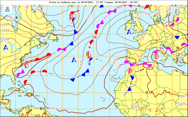 La carte météo de ce mardi 26 mars.