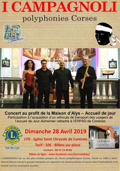 Le groupe I Campagnoli en concert à l'Eglise de Saint Chrysole de Comine
