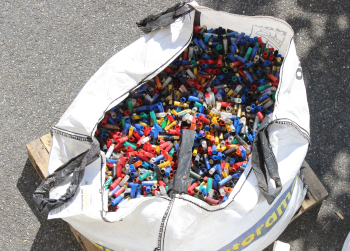 Collecte des douilles de cartouches de chasse le 6 avril à Ostriconi